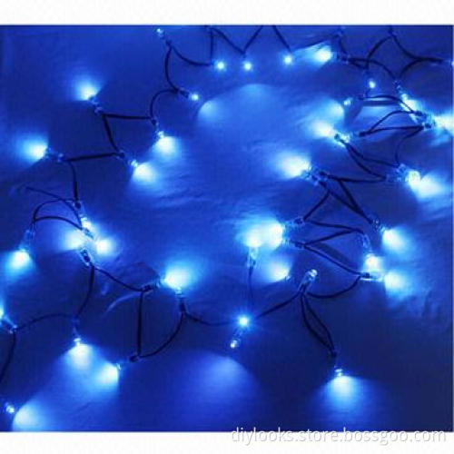 50 Blue LED Waterproof String Lights